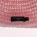 CHANEL Hat Straw M Pink CC Auth 167758M-9