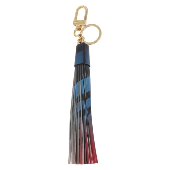 LOUIS VUITTON Charm Leather Multicolor Gold LV Auth 167760SAM