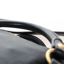 Miu Miu Hand Bag Leather 2way Black Gold Auth 167761M-17