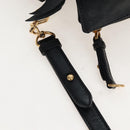 Miu Miu Hand Bag Leather 2way Black Gold Auth 167761M-18