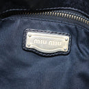 Miu Miu Hand Bag Leather 2way Black Gold Auth 167761M-26