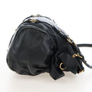 Miu Miu Hand Bag Leather 2way Black Gold Auth 167761M-4