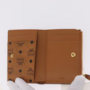 MCM x Sanrio Kitty Vicetos Logogram Compact Wallet Leather Brown Auth 167762SM-15