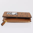 MCM x Sanrio Kitty Vicetos Logogram Compact Wallet Leather Brown Auth 167762SM-4