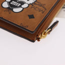 MCM x Sanrio Kitty Vicetos Logogram Compact Wallet Leather Brown Auth 167762SM-9