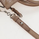 Miu Miu Hand Bag Leather 2way Beige Silver Auth 167764M-10
