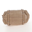 Miu Miu Hand Bag Leather 2way Beige Silver Auth 167764M-13