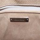 Miu Miu Hand Bag Leather 2way Beige Silver Auth 167764M-21