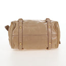 Miu Miu Hand Bag Leather 2way Beige Silver Auth 167765M-8