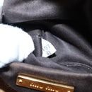 Miu Miu Hand Bag Leather 2way Beige Silver Auth 167765M-11
