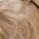 Miu Miu Hand Bag Leather 2way Beige Gold Auth 167766M-20