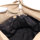 Miu Miu Hand Bag Leather 2way Beige Gold Auth 167766M-26