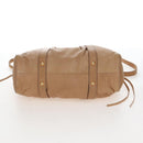 Miu Miu Hand Bag Leather 2way Beige Gold Auth 167767M-5
