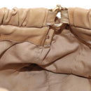 Miu Miu Hand Bag Leather 2way Beige Gold Auth 167767M-27