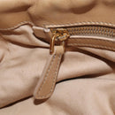 Miu Miu Hand Bag Leather 2way Beige Gold Auth 167767M-28