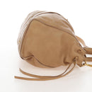 Miu Miu Hand Bag Leather 2way Beige Gold Auth 167767M-4