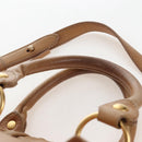 Miu Miu Hand Bag Leather 2way Beige Gold Auth 167767M-14