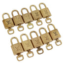 LOUIS VUITTON Padlock Metal 10 Set Gold LV Auth 167769-1