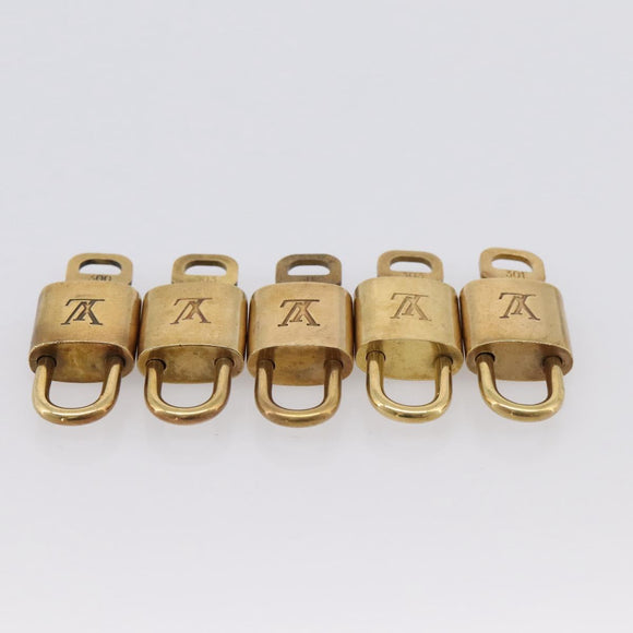 LOUIS VUITTON Padlock Metal 10 Set Gold LV Auth 167769