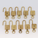LOUIS VUITTON Padlock Metal 10 Set Gold LV Auth 167769-8