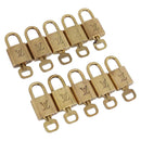 LOUIS VUITTON Padlock metal 10 Set Gold LV Auth 167771-1