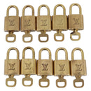 LOUIS VUITTON Padlock metal 10 Set Gold LV Auth 167771-2