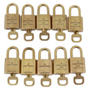 LOUIS VUITTON Padlock metal 10 Set Gold LV Auth 167771-3