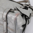 Miu Miu Hand Bag Leather 2way Silver Auth 167772M-17