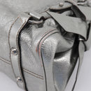Miu Miu Hand Bag Leather 2way Silver Auth 167772M-19