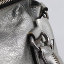 Miu Miu Hand Bag Leather 2way Silver Auth 167772M-21