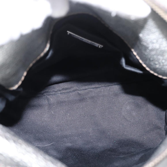 Miu Miu Hand Bag Leather 2way Silver Auth 167772M