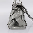 Miu Miu Hand Bag Leather 2way Silver Auth 167772M-3