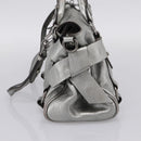 Miu Miu Hand Bag Leather 2way Silver Auth 167772M-4