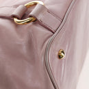 Miu Miu Hand Bag Leather 2way Pink Gold Auth 167773M-19