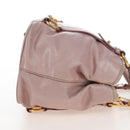 Miu Miu Hand Bag Leather 2way Pink Gold Auth 167773M-4