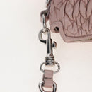 Miu Miu Hand Bag Leather 2way Pink Silver Auth 167775M-17