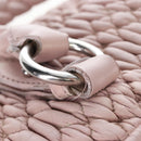 Miu Miu Hand Bag Leather 2way Pink Silver Auth 167775M-9