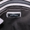 Miu Miu Hand Bag Leather 2way Pink Silver Auth 167775M-25