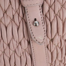 Miu Miu Hand Bag Leather 2way Pink Silver Auth 167775M-3
