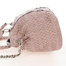 Miu Miu Hand Bag Leather 2way Pink Silver Auth 167775M-4