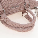 Miu Miu Hand Bag Leather 2way Pink Silver Auth 167775M-7