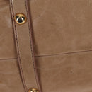 Miu Miu Hand Bag Leather 2way Beige Gold Auth 167776M-16