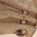 Miu Miu Hand Bag Leather 2way Beige Gold Auth 167776M-6
