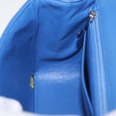 CHANEL Chain Mini Matelasse Shoulder Bag Lamb Skin Blue Silver CC Auth 167777SM-24