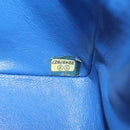 CHANEL Chain Mini Matelasse Shoulder Bag Lamb Skin Blue Silver CC Auth 167777SM-28