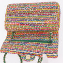 CHANEL Chain Matelasse 25 Shoulder Bag tweed Multicolor Gold CC Auth 167778SM-20