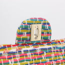 CHANEL Chain Matelasse 25 Shoulder Bag tweed Multicolor Gold CC Auth 167778SM-23