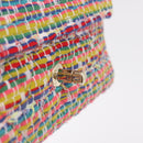 CHANEL Chain Matelasse 25 Shoulder Bag tweed Multicolor Gold CC Auth 167778SM-24
