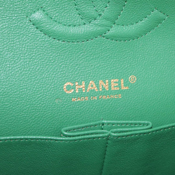 CHANEL Chain Matelasse 25 Shoulder Bag tweed Multicolor Gold CC Auth 167778SM