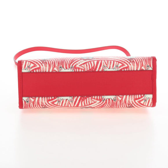 GUCCI x Higuchi Yuuko Hand Bag PVC 2way Red 630542 Auth 167781SM